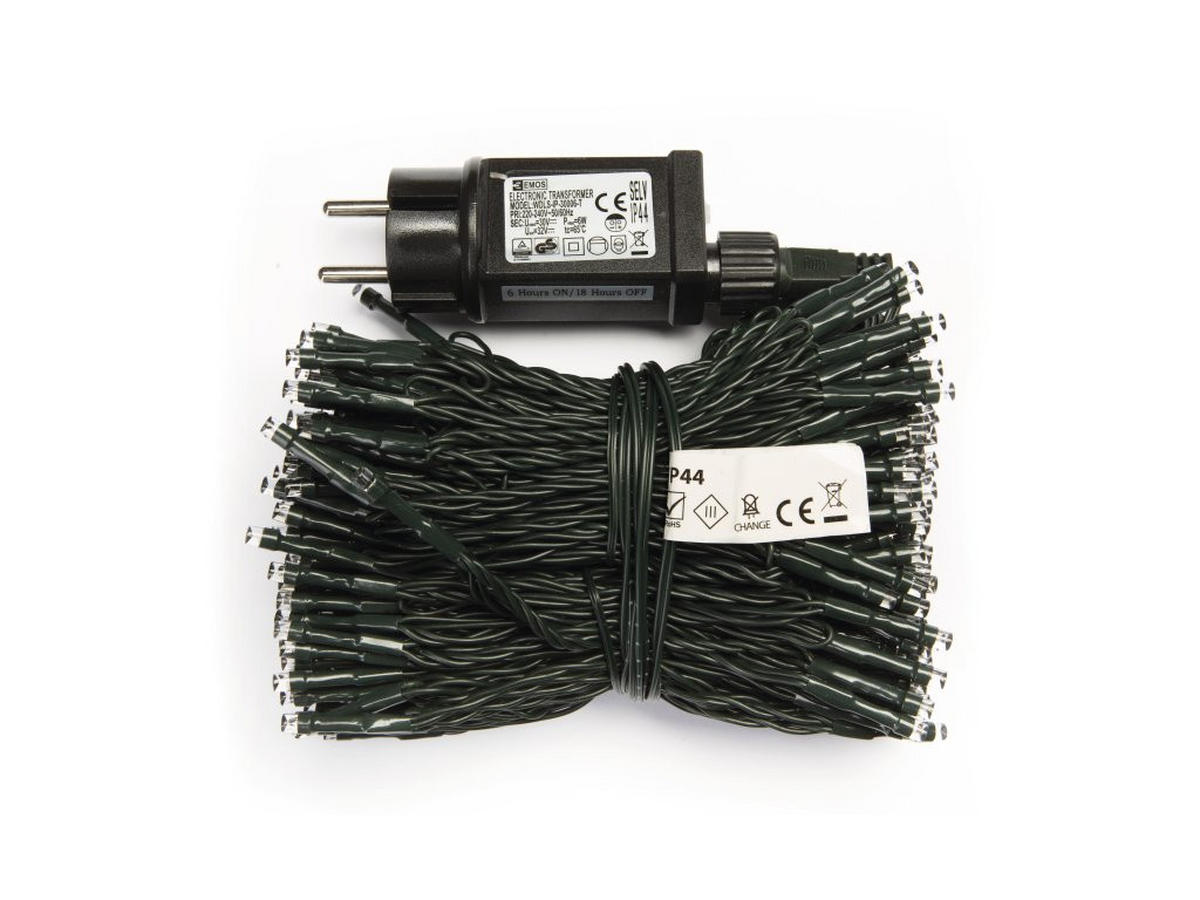 LED-LICHTERKETTE 50 m, Warmweiß, mit Timer, für Innen- und Außenbereich - Weiß, Kunststoff/Metall (5000cm) - LAALU