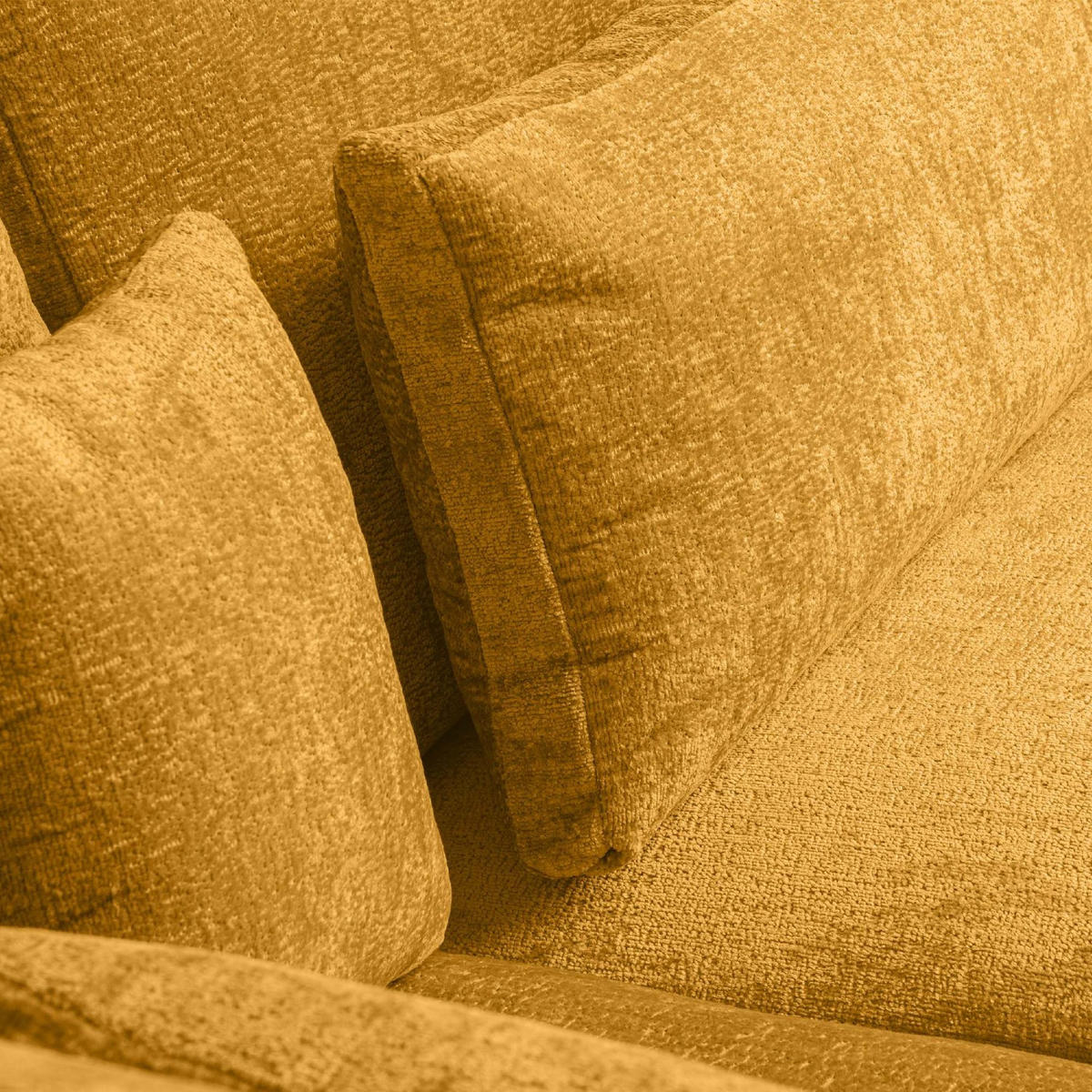 ECKSOFA LINKS BRENTIS Chenille-Stoff, Gelb - Gelb, Textil (314/224cm) - KONSIMO®