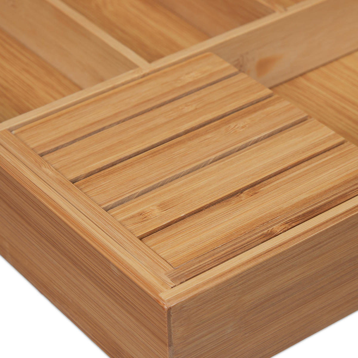 BESTECKKASTEN - Hellbraun, Holz/Holzwerkstoff (55/5/44.5cm) - Relaxdays