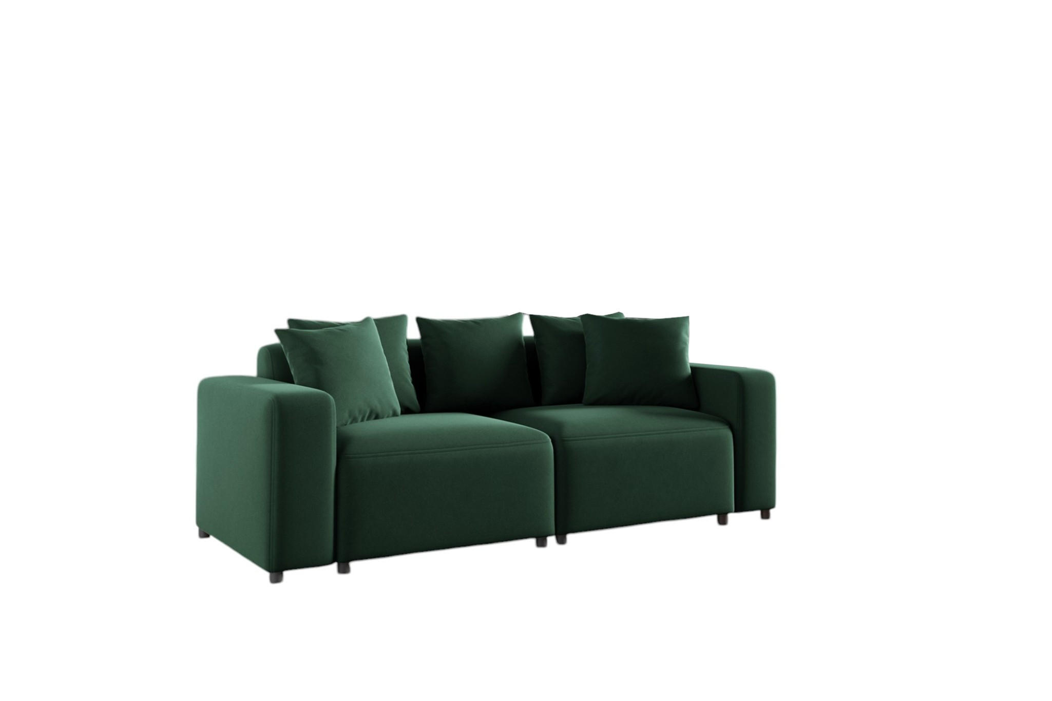 SOFA Megan 2-sitzer In Salvador - Dunkelgrün, Holzwerkstoff/Textil (236/75/98cm) - Fun Möbel