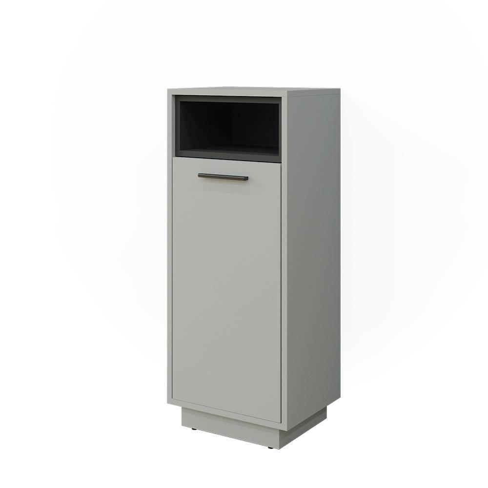 MIDISCHRANK Beatrice Grau 38 x 93 cm - Grau, Holzwerkstoff (30/93/38cm) - Vicco
