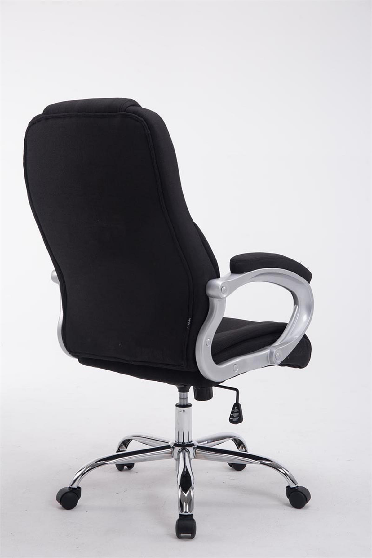 BÜROSTUHL SYDNEY Stoff 113x66x70 Schwarz Stoff Metall - Schwarz, Textil/Metall (66/113/70cm) - DELUKE
