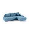 ECKSOFA Vogar In Aston - Hellblau, Holzwerkstoff/Textil (265/185cm) - Fun Möbel