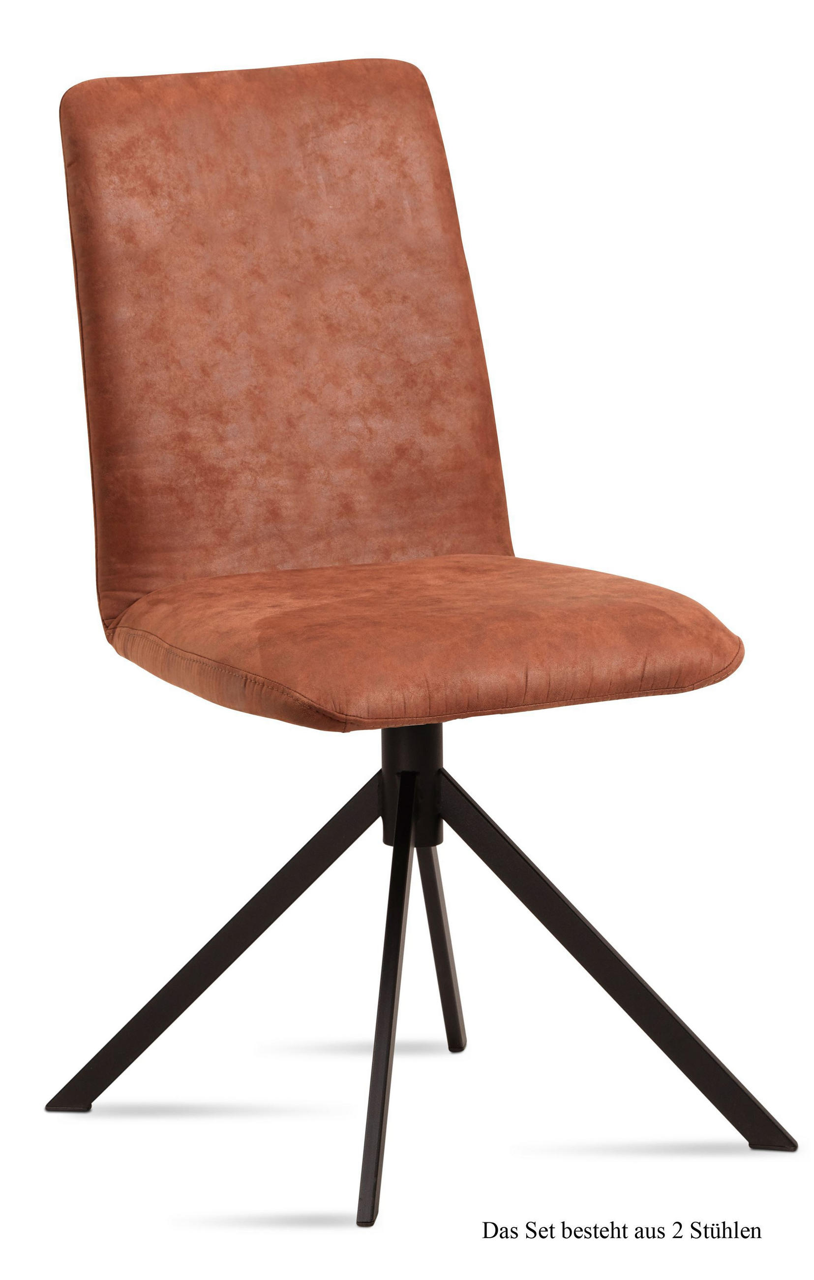 ESSZIMMERSTUHL (2er-Set) Dredi 47x92x60 Schwarz/Cognac - Cognac/Schwarz, Kunststoff (60/92/47cm) - 58aufmkessel