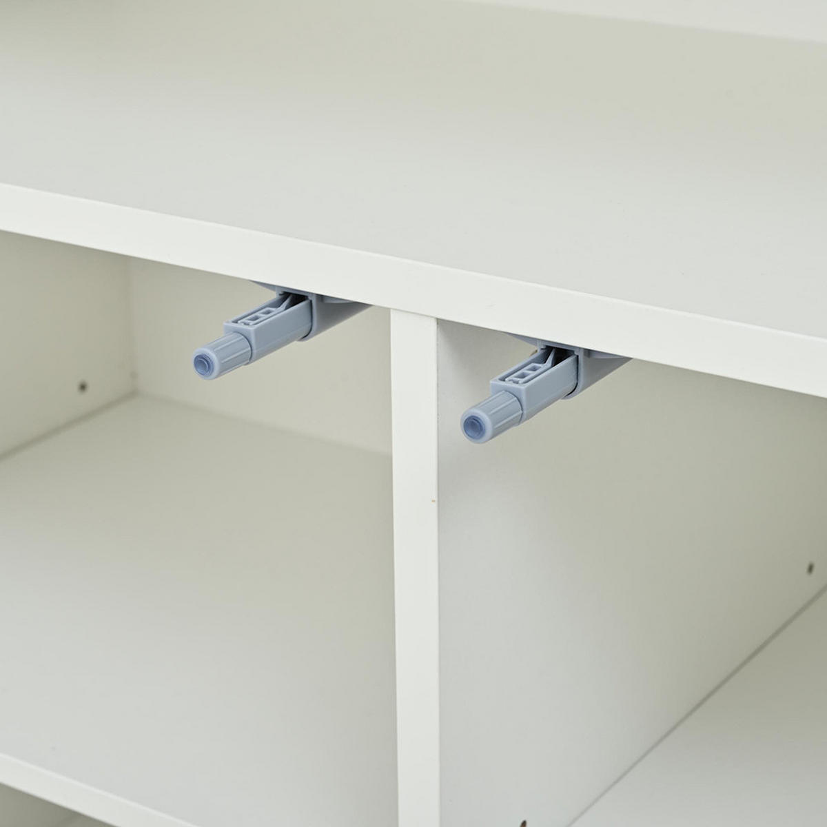 SIDEBOARD mit LED in 155.5 x 35 x 72 cm,Weiß - Weiß, Holzwerkstoff (35/72/155.5cm) - KOMHTOM