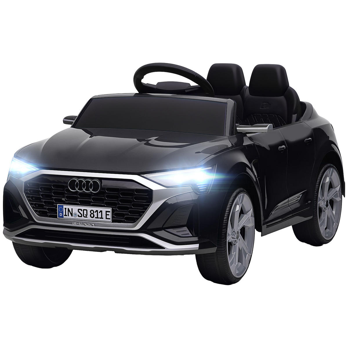 ELEKTRO-KINDERAUTO DE-06196 Audi Q8 lizenziert mit Fernsteuerung Schwarz - Schwarz, Kunststoff/Metall (98/49.5/43cm) - ComfortXL