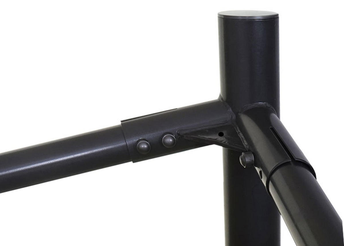 PERGOLA Gestell 292x411x411cm Schwarz - Schwarz, Metall (411/292/411cm) - BERLINLODGE