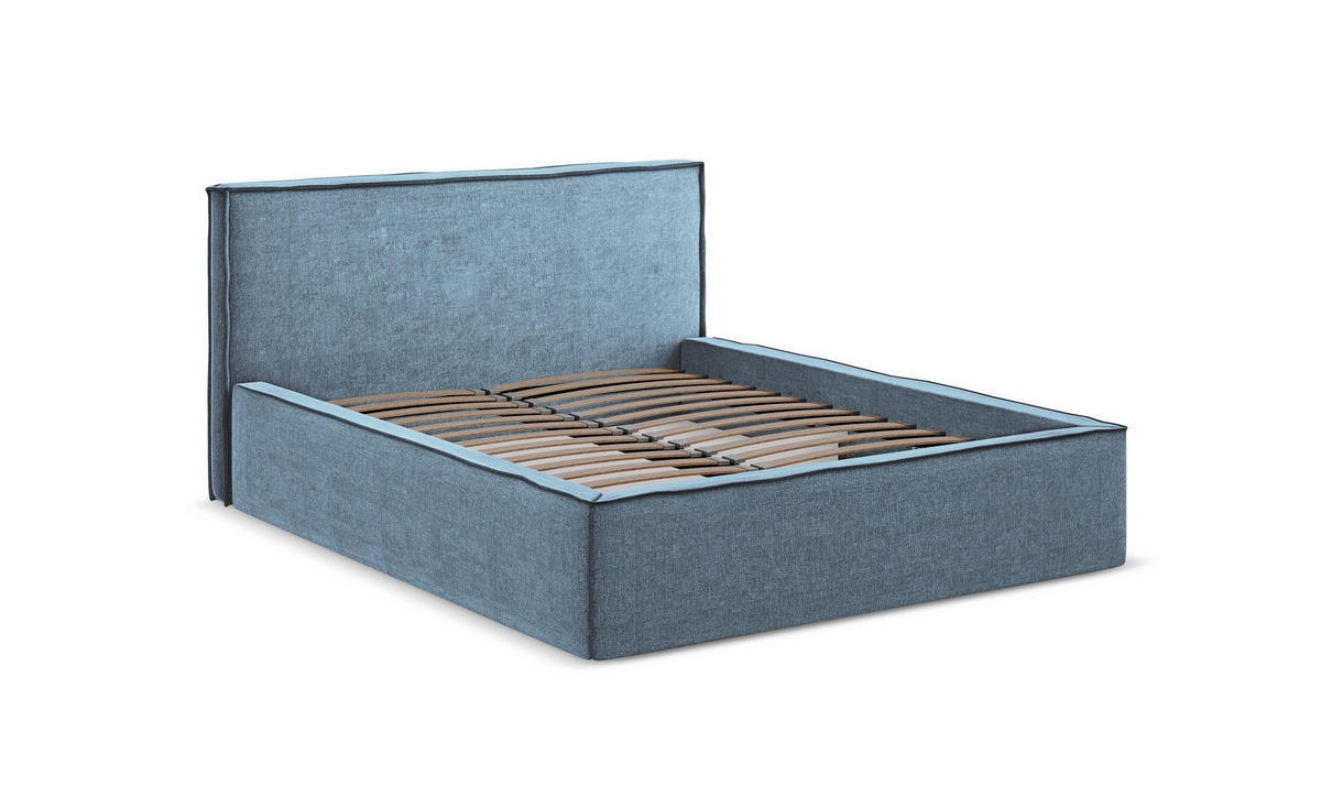 POLSTERBETT mit Bettkasten und Lattenrost 200x228 Orange - Terracotta/Schwarz, Kunststoff/Textil (180/200cm) - Makamii