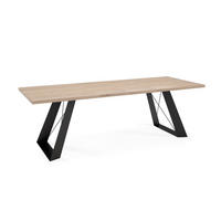 ESSZIMMERTISCH Corso Davos Eiche Trüffelbraun / Schwarz 140/240 / 80 / 76cm - Trüffeleichefarben/Schwarz, Holz/Holzwerkstoff (80/140/76cm) - Feldmann-Wohnen