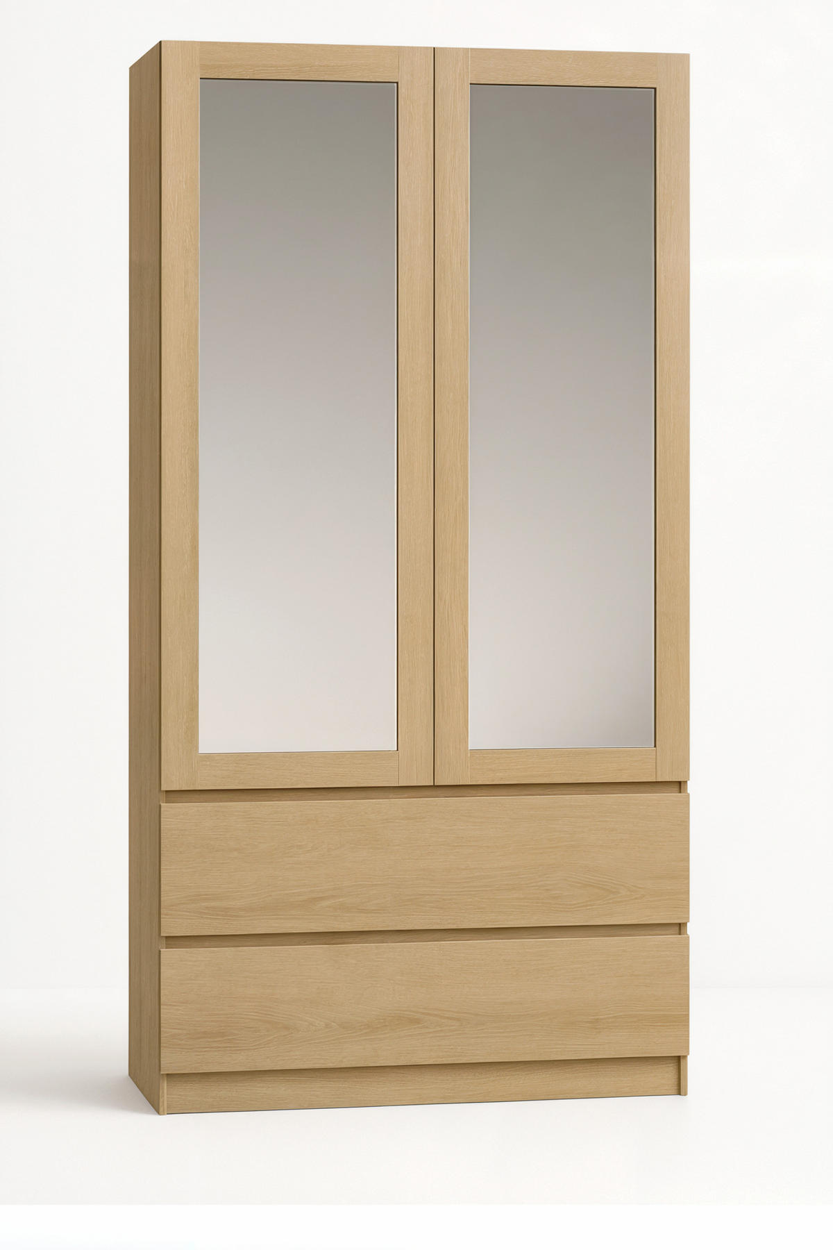KLEIDERSCHRANK sz07 sonoma Spiegel - Sonoma Eiche, Holzwerkstoff (86/180/57cm) - roe furniture