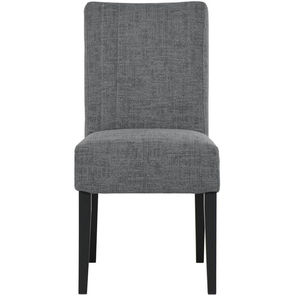 STUHL FREYA mit schwarzen Holzbeinen, Polsterstuhl, Dunkelgrau - Dunkelgrau/Schwarz, Holz (47/94/42cm) - Beautysofa