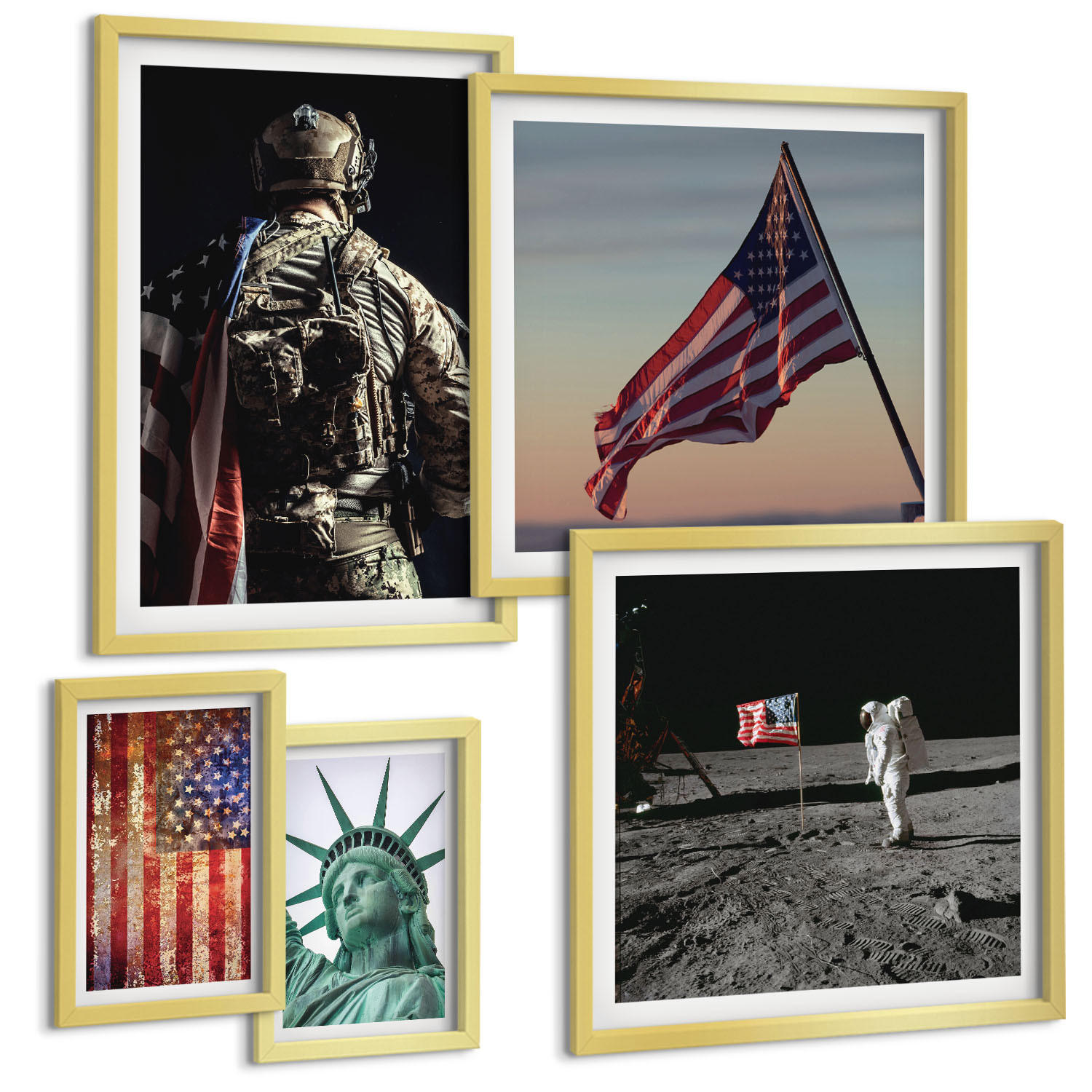 Tulup Bilder Gold 40x60 cm