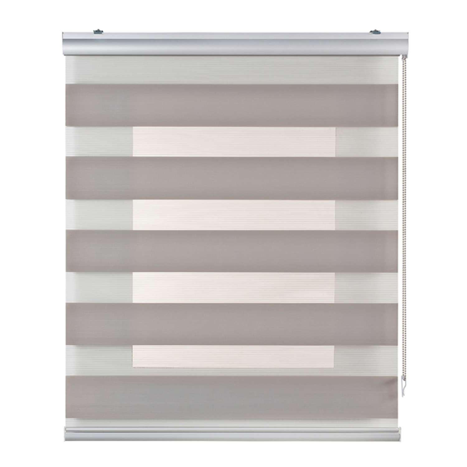 DOPPELROLLO Steingrau 120x250 cm - Graubraun, Kunststoff (120/250cm) - STORESDECO