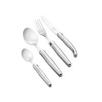 BESTECK-SET Premium Line 24-tlg. aus Edelstahl, mit Besteckkasten aus Holz Edelstahl - Edelstahlfarben, Kunststoff - Laguiole Style de Vie