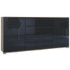 SIDEBOARD Sylt Schwarz Hochglanz - Schwarz Hochglanz, Holzwerkstoff (166.5/75.5/35cm) - Vladon