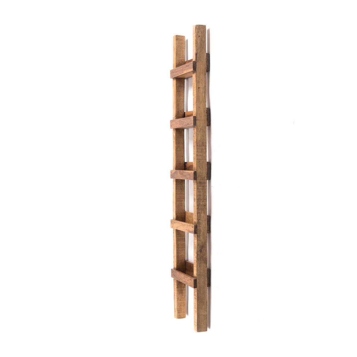 LEITERREGAL Step 170 Massivholz, 5 Ebenen, zum Anlehnen an die Wand naturfarben - Naturfarben, Holz (38/170cm) - DESIGN DELIGHTS