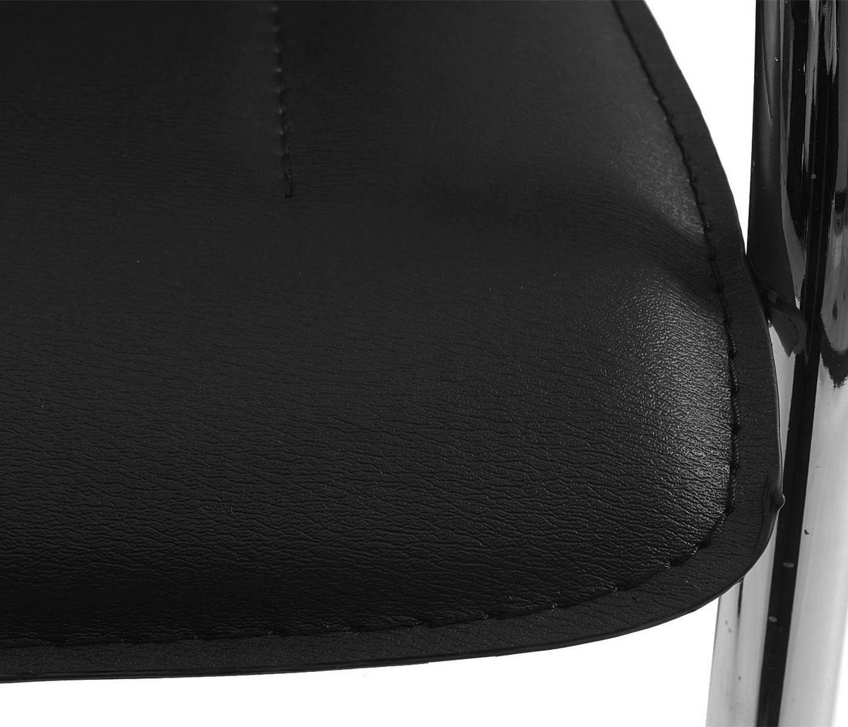 KONFERENZSTUHL 2er-Set Sammy 93x56x56cm Sitzhöhe 47cm Schwarz - Schwarz, Textil (56/93/56cm) - PROREGAL