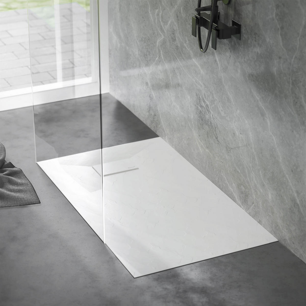 SPRCHOVÁ VANICKÁ VANA 120x90 cm bílá s odtokovou sadou z SMC - bílá, plast (90/3/120cm) - LuxeBath