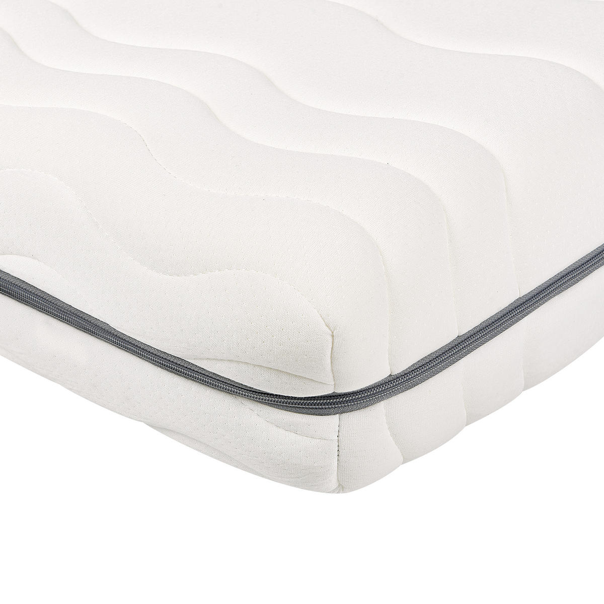 MEMORY-SCHAUMMATRATZE H2/3 Mittel 120/200 cm Serenity - Weiß, Textil (120/200cm) - Beliani