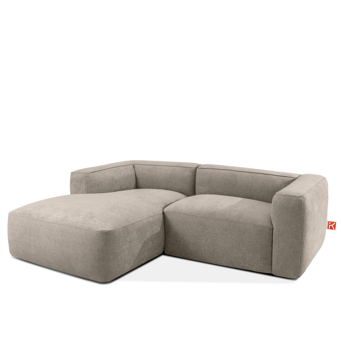 ECKSOFA LINKS FUBBO, Beige - Beige, Holz/Holzwerkstoff (225/176cm) - KONSIMO®