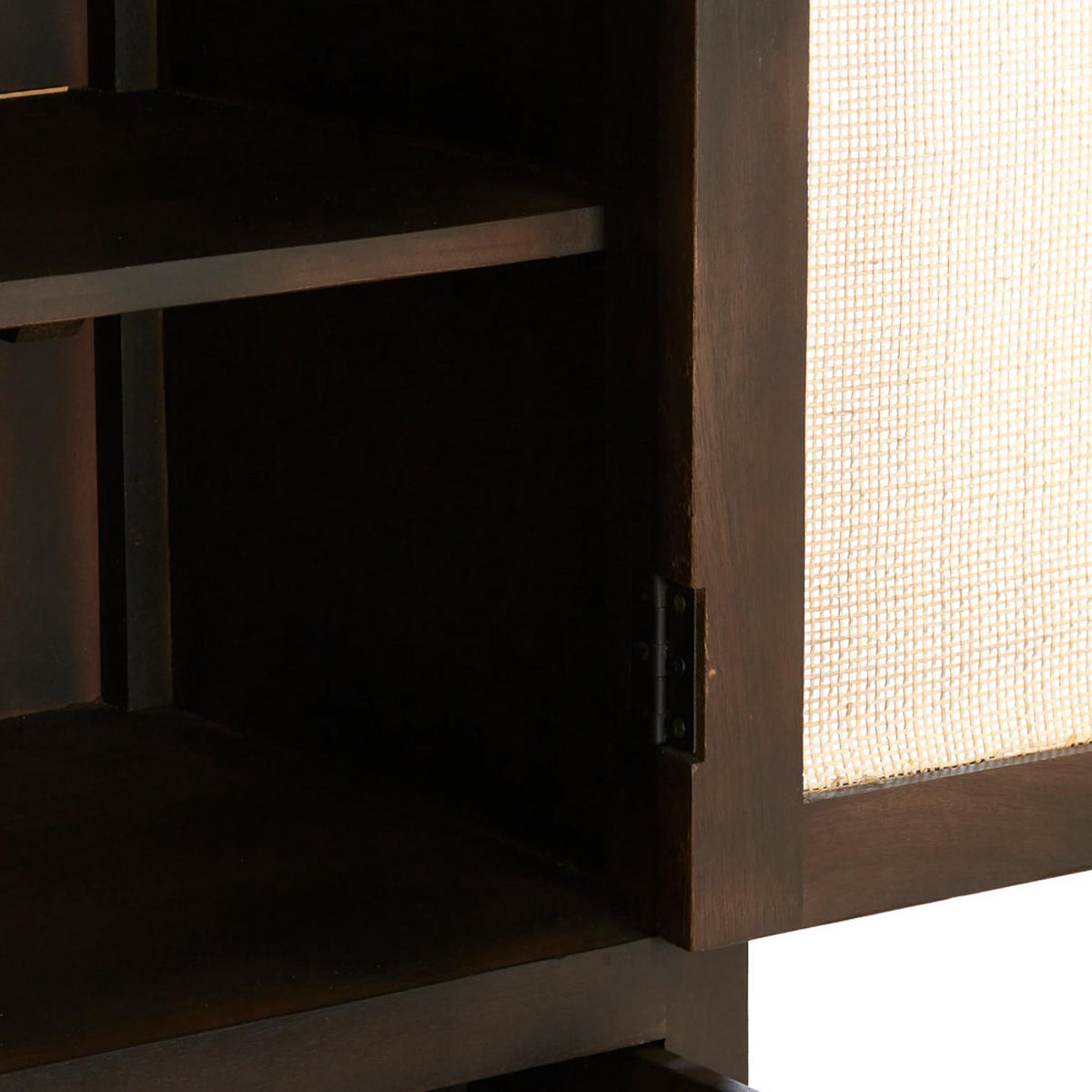 HIGHBOARD NIPOS 90x45x160 cm, Mangoholz, Braun - Braun, Holz (90/160/45cm) - Light & Living