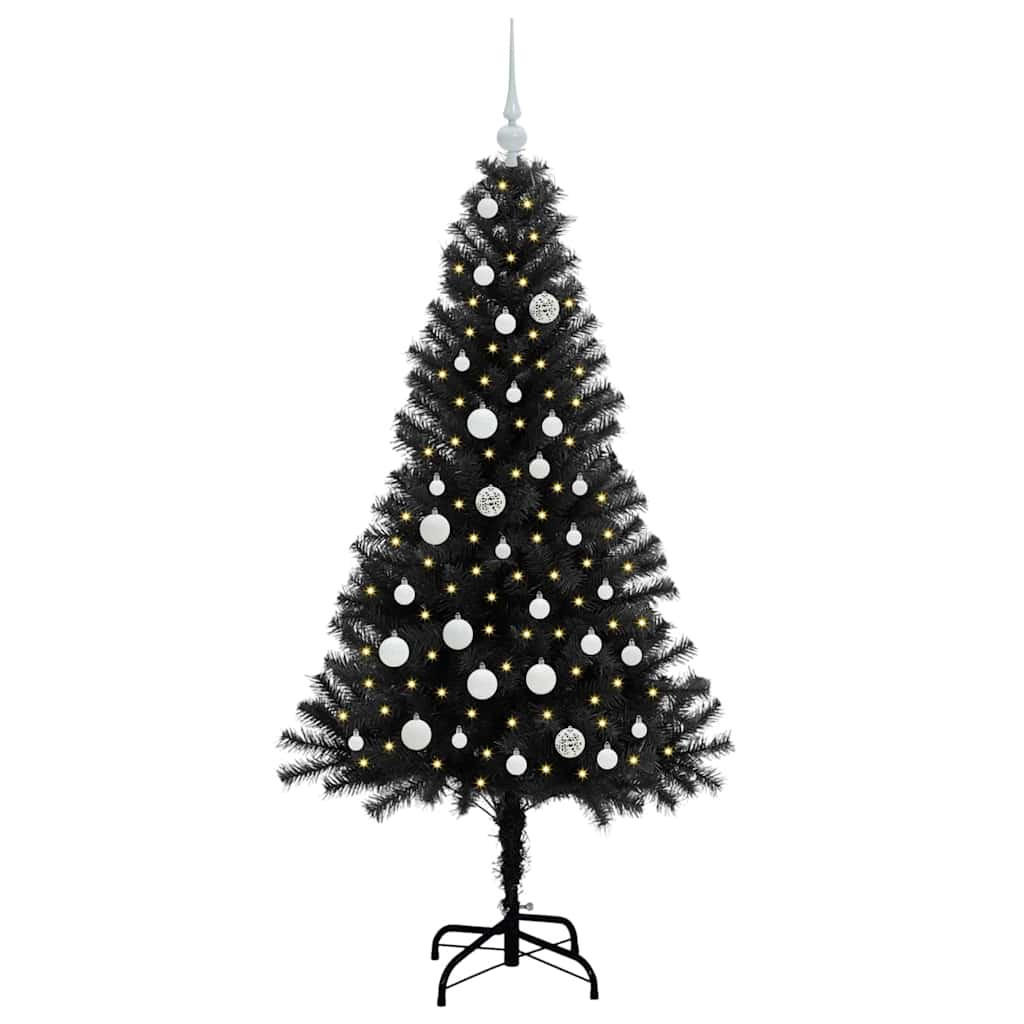 vidaXL Weihnachtsbaum Schwarz 150 cm
