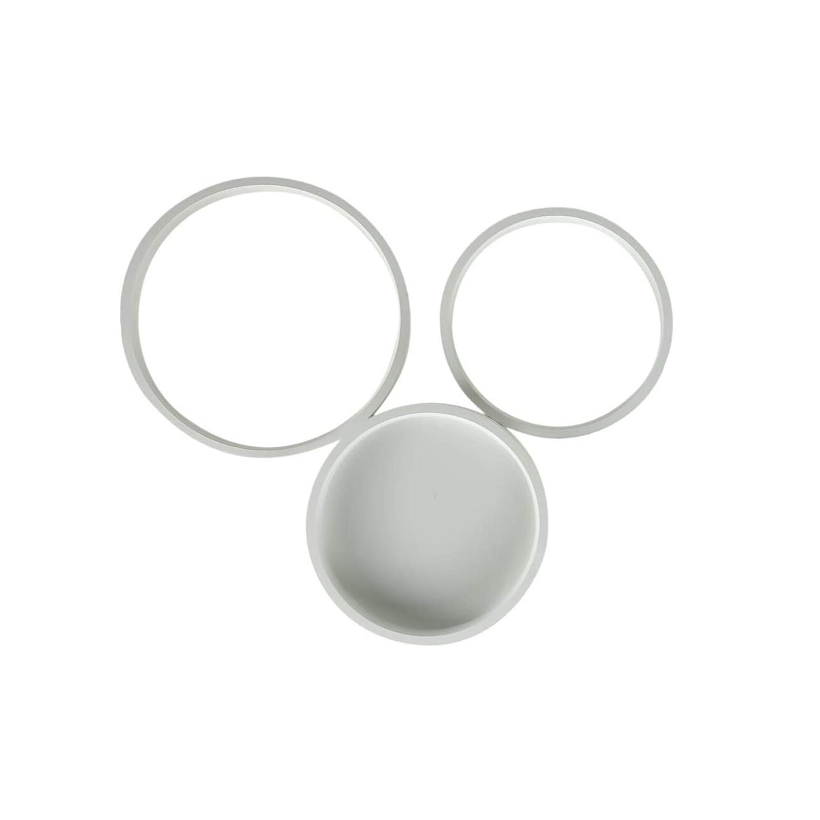 LED-DECKENLEUCHTE Dreiring 44/36/6 cm - Weiß, Metall (44/36/6cm) - Nettlife