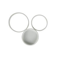 LED-DECKENLEUCHTE Dreiring 44/36/6 cm - Weiß, Metall (44/36/6cm) - Nettlife