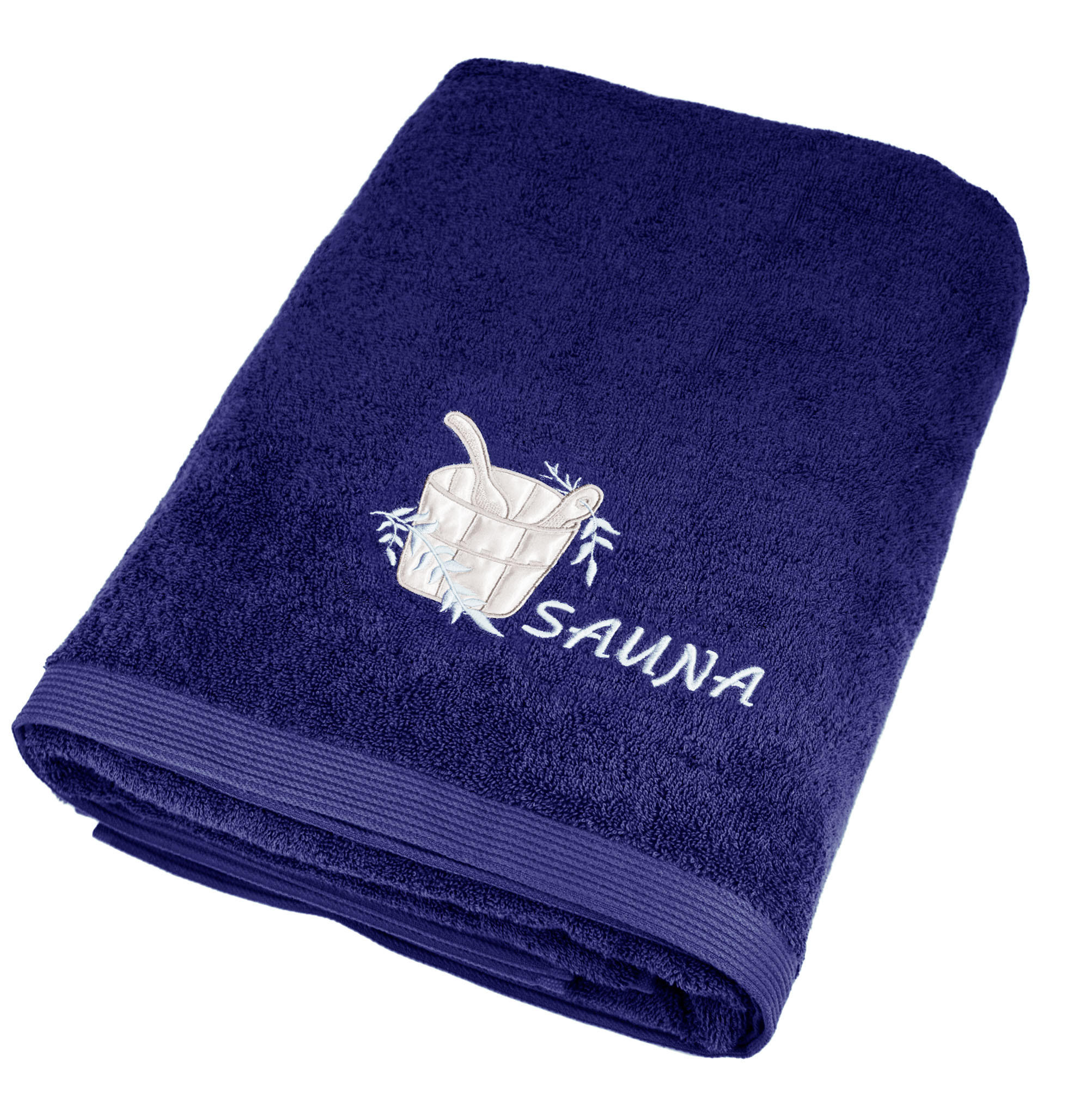 SAUNATUCH Lillby Marine Blau 100x200 cm - Dunkelblau, Textil (100/200cm) - Lashuma