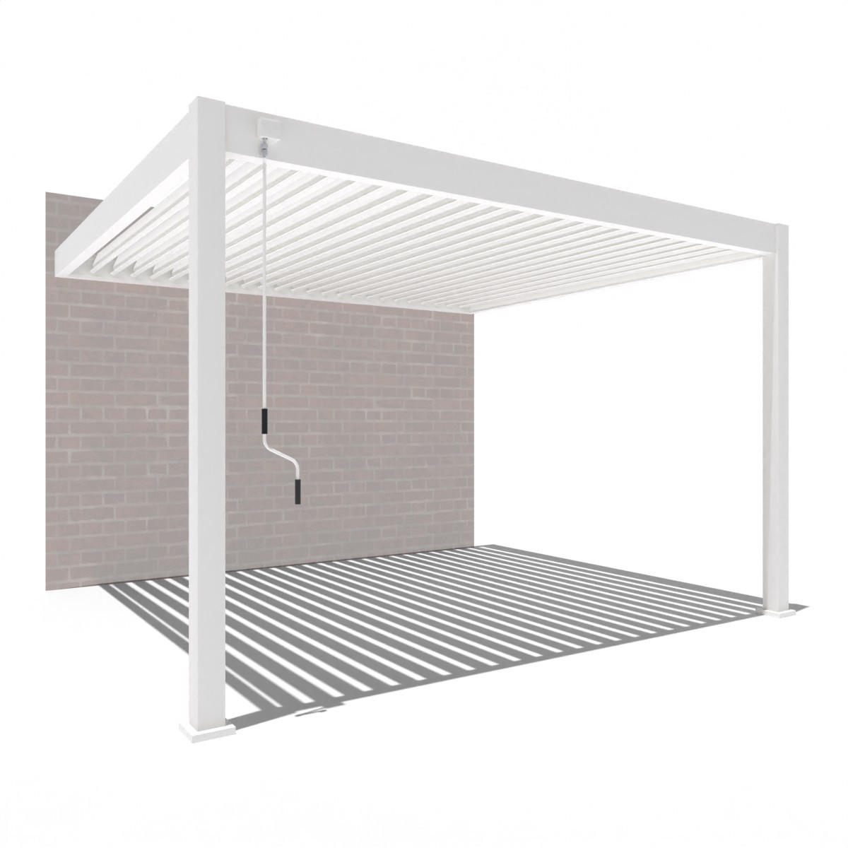 PERGOLA Terrassenüberdachung Aluminium 3 x 4 m weiß - Weiß, Metall (300/255/400cm) - WEIDE