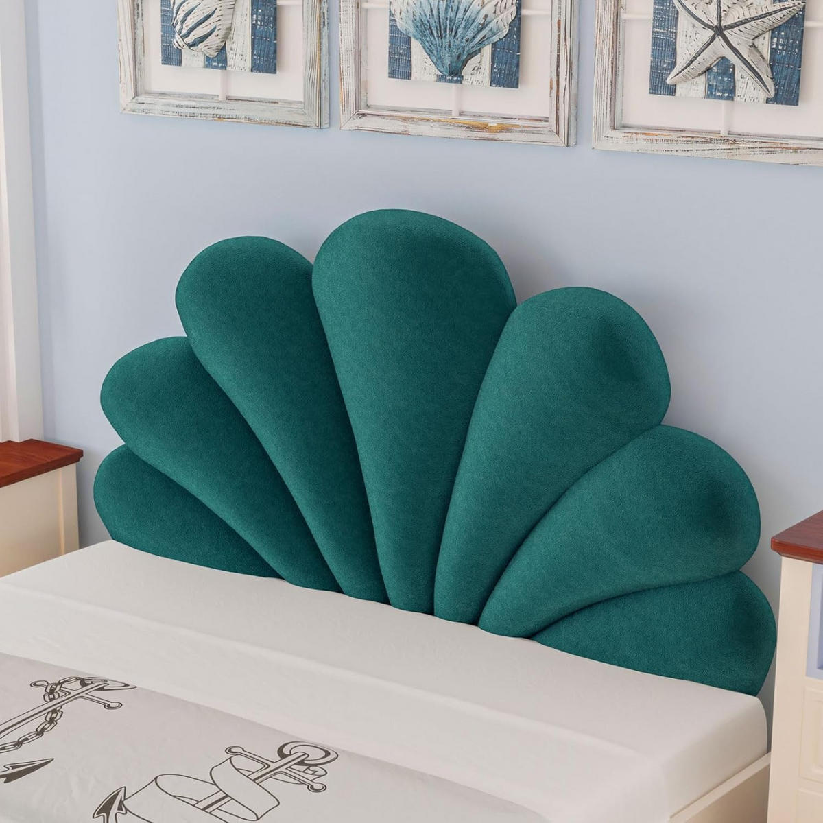 DEKOKISSEN SHELL Grüner - Dunkelgrün, Textil (90/150cm) - Vercart