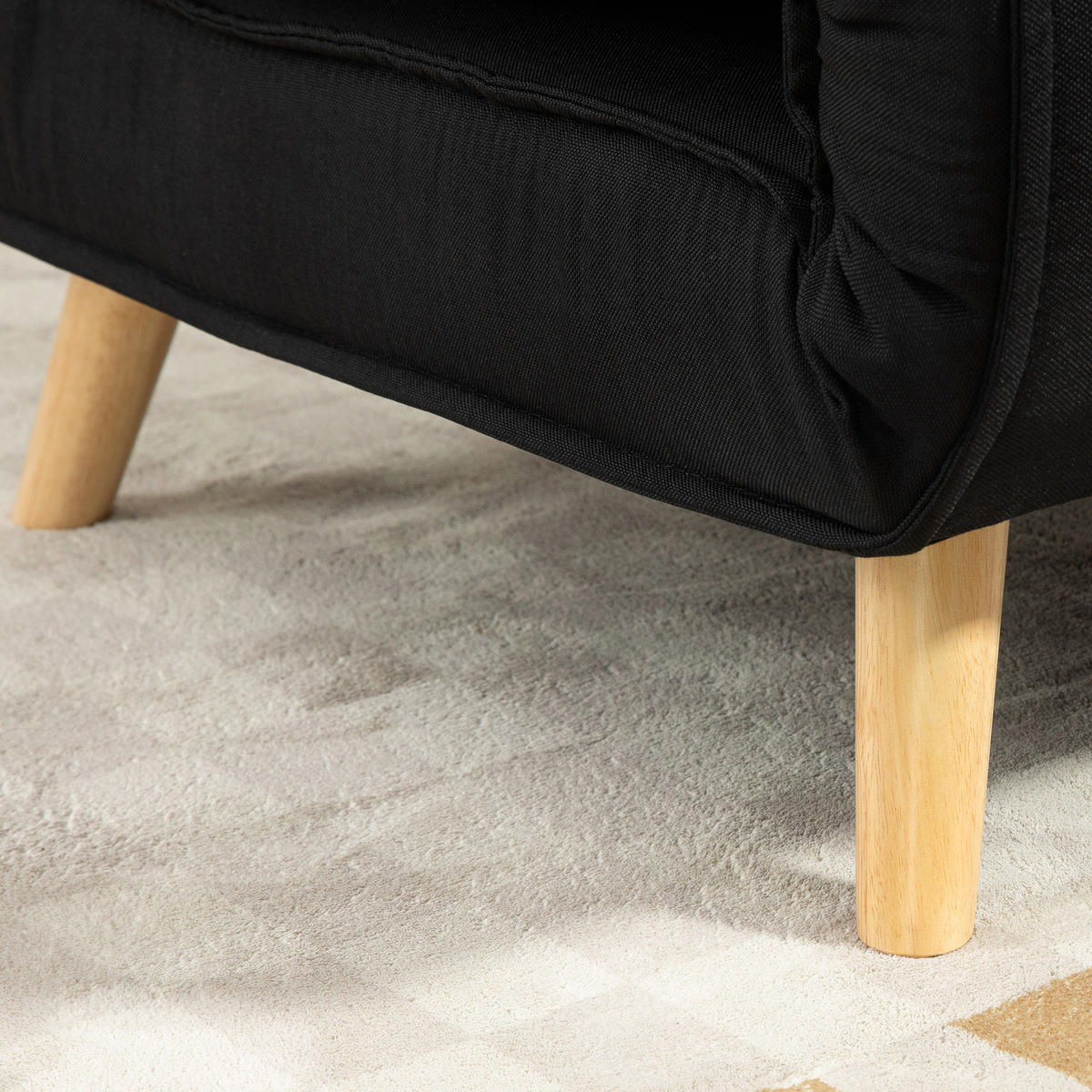 SCHLAFSESSEL DE-08177 mit Bettfunktion, verstellbare Rückenlehne Schwarz - Schwarz, Holzwerkstoff (78/80/94cm) - ComfortXL