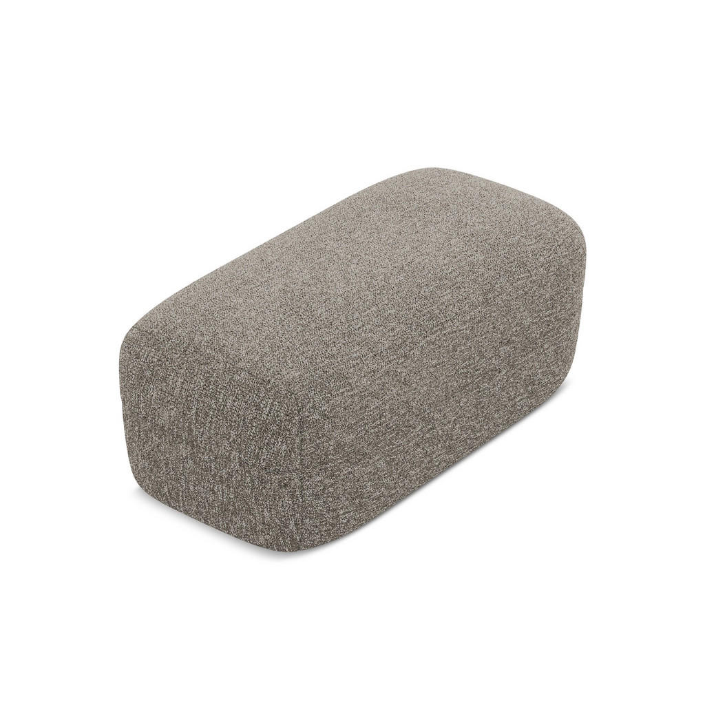 Thumbnail - Makamii Pouf, Greige, Textil, 1-Sitzer, Füllung: Schaumstoff, 92x40x48 cm, Made in EU, Wohnzimmer, Hocker, Sitzhocker