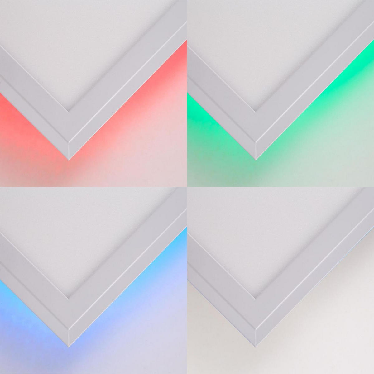 DECKENAUFBAU-PANEEL Allie G96946/05 - Weiß, Metall (39.6/39.6/5.3cm) - Brilliant