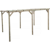 CARPORT AUTO sunny Braun - Braun, Holz (300/247/494cm) - Habitat Garten