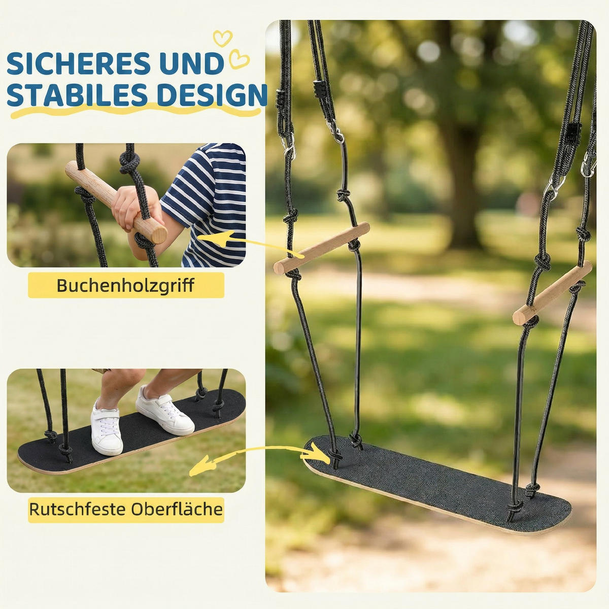 SCHAUKE DE-09349 Schwarz - Naturfarben, Holz (40/79cm) - ComfortXL