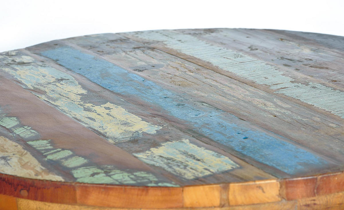 ESSTISCH aus natürlichem Akazienholz und schwarzen Metallbeinen - Braun, Holz (90/90/75cm) - Giner y Colomer