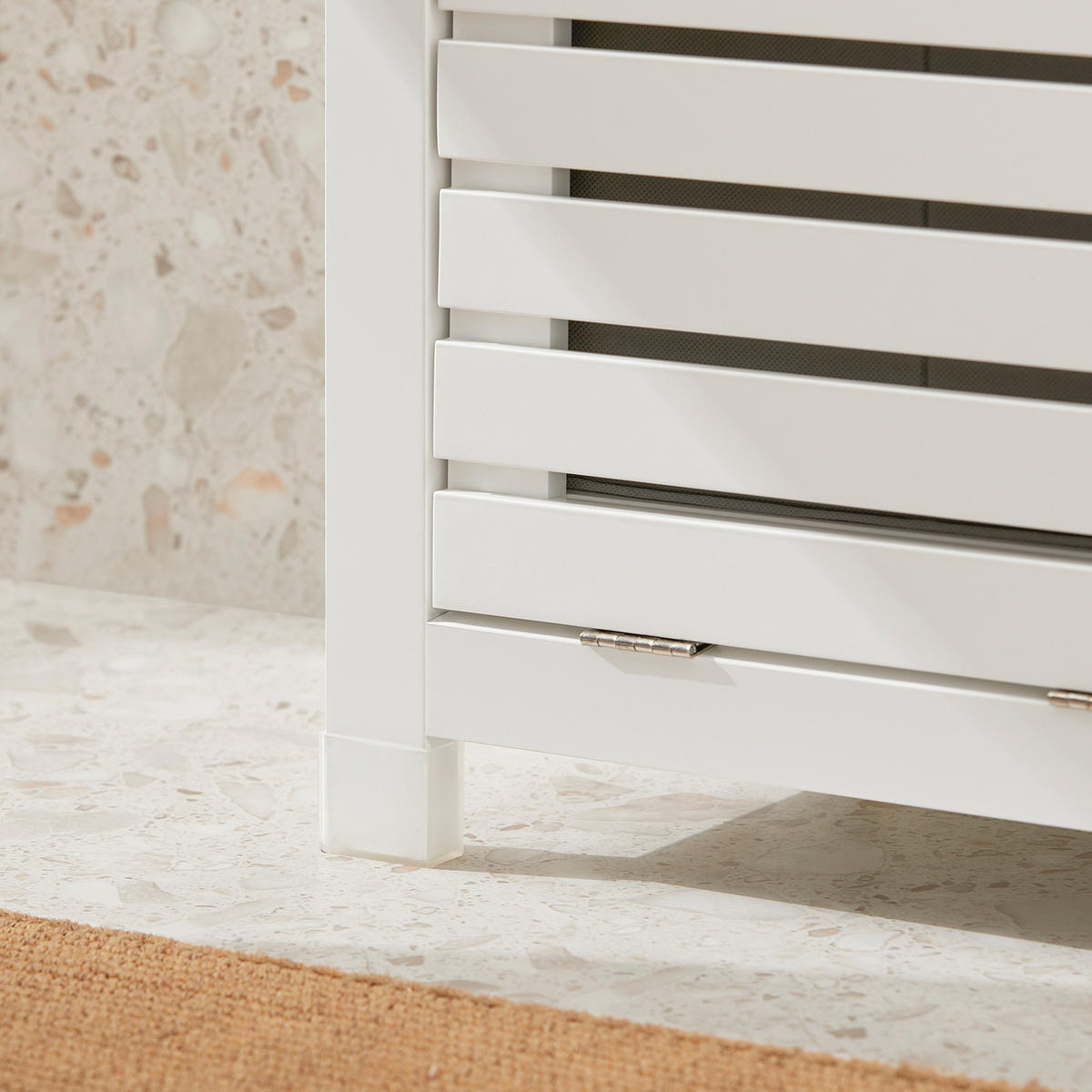 WÄSCHESCHRANK Weiß - Weiß, Holzwerkstoff (42/90/30cm) - SoBuy
