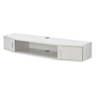 TV-WANDREGAL Tørring - Weiß, Holzwerkstoff (110/17.5/30cm) - [en.casa]