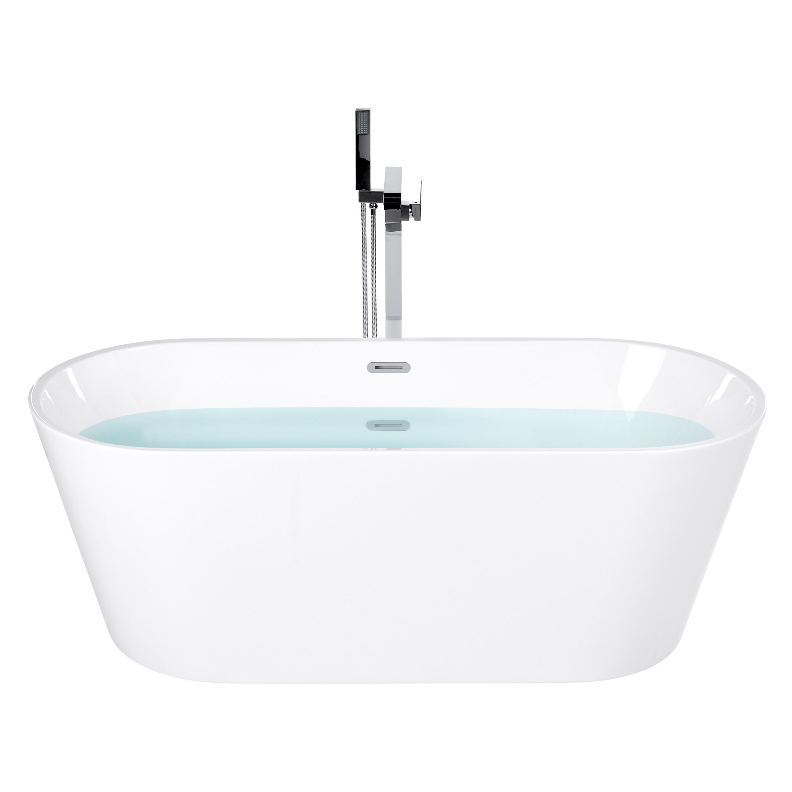 BADEWANNE FREISTEHEND 72x170x59 cm weiß Havana - Weiß, Kunststoff (72/59/170cm) - Beliani
