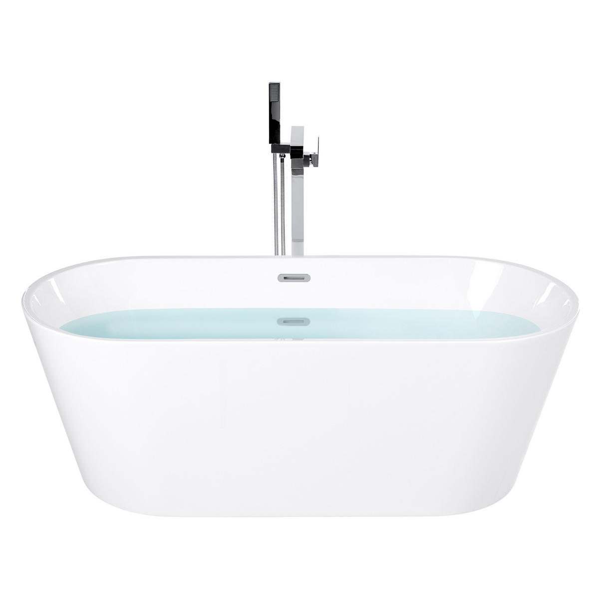 BADEWANNE FREISTEHEND 72x170x59 cm weiß Havana - Weiß, Kunststoff (72/59/170cm) - Beliani