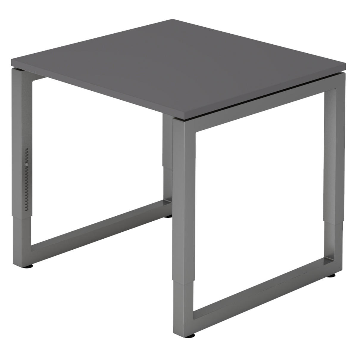 SCHREIBTISCH Serie-R 80/80/74 cm in Graphitfarben/Graphitfarben - Graphitfarben, Holzwerkstoff (80/80/74cm) - bümö