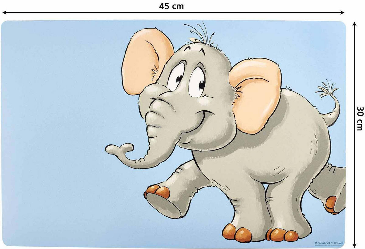 PLATZSETS Happy Zoo bunt 45 x 30 cm 5er Set - Multicolor, Kunststoff (45/30/1cm) - Ritzenhoff Breker