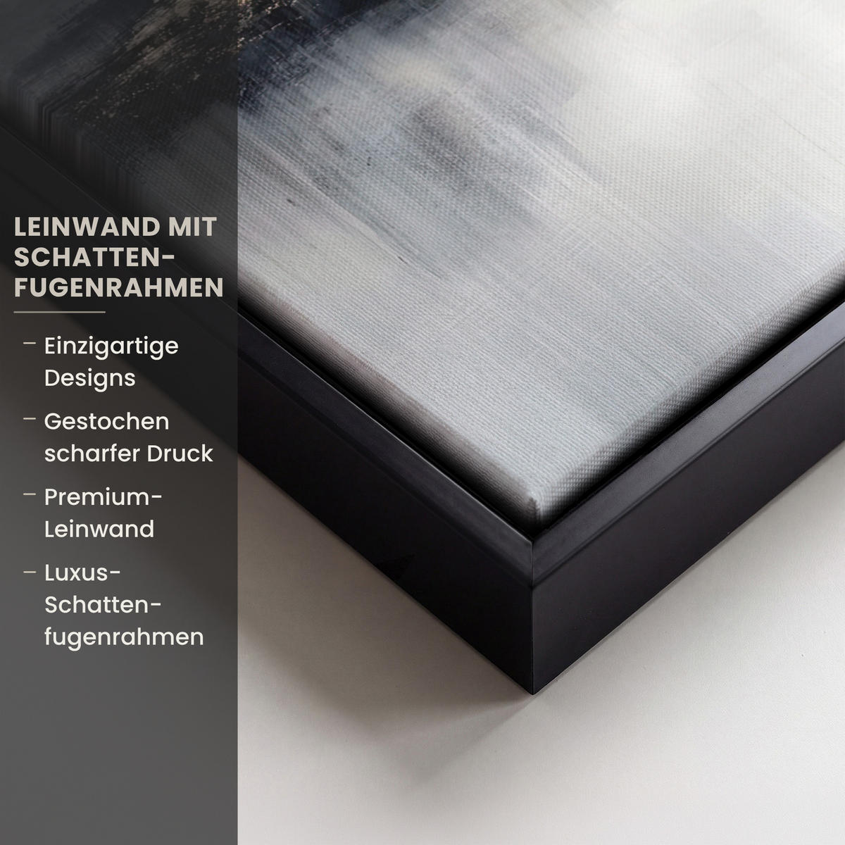 LEINWAND Bilder mit Rahmen - Abstrakt - Malerei - Christentum - Kreuz - 30x40 - Weiß, Textil (30/40cm) - MuchoWow