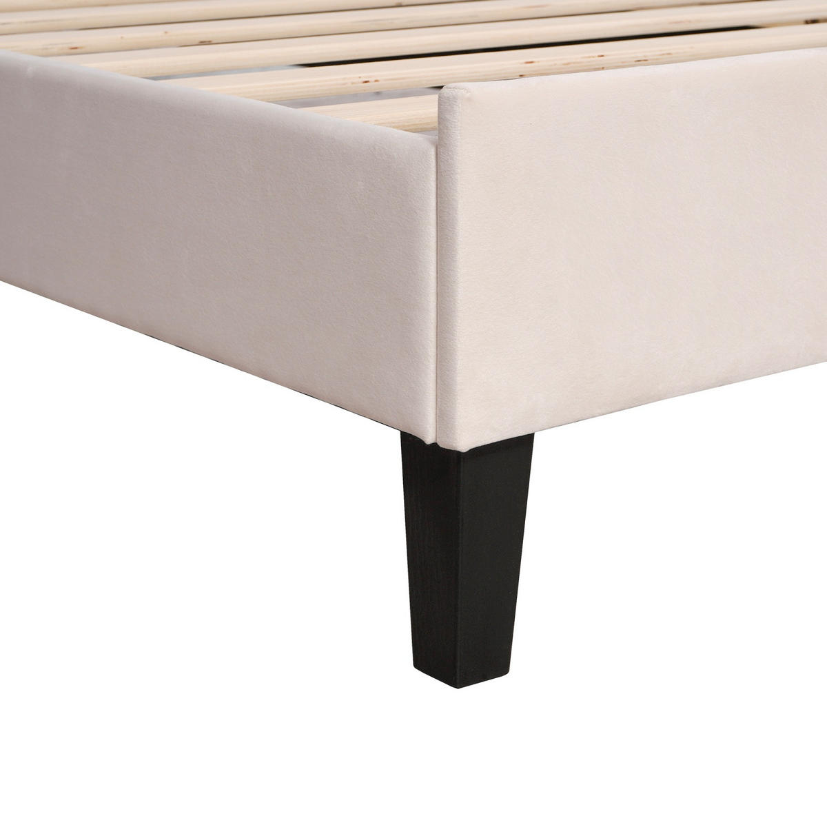 EINZELBETT 90/200 cm, Kinderbett mit blumenförmigem Kopfteil, Lattenrost, Beige - Beige, Textil (90/200cm) - Waldena