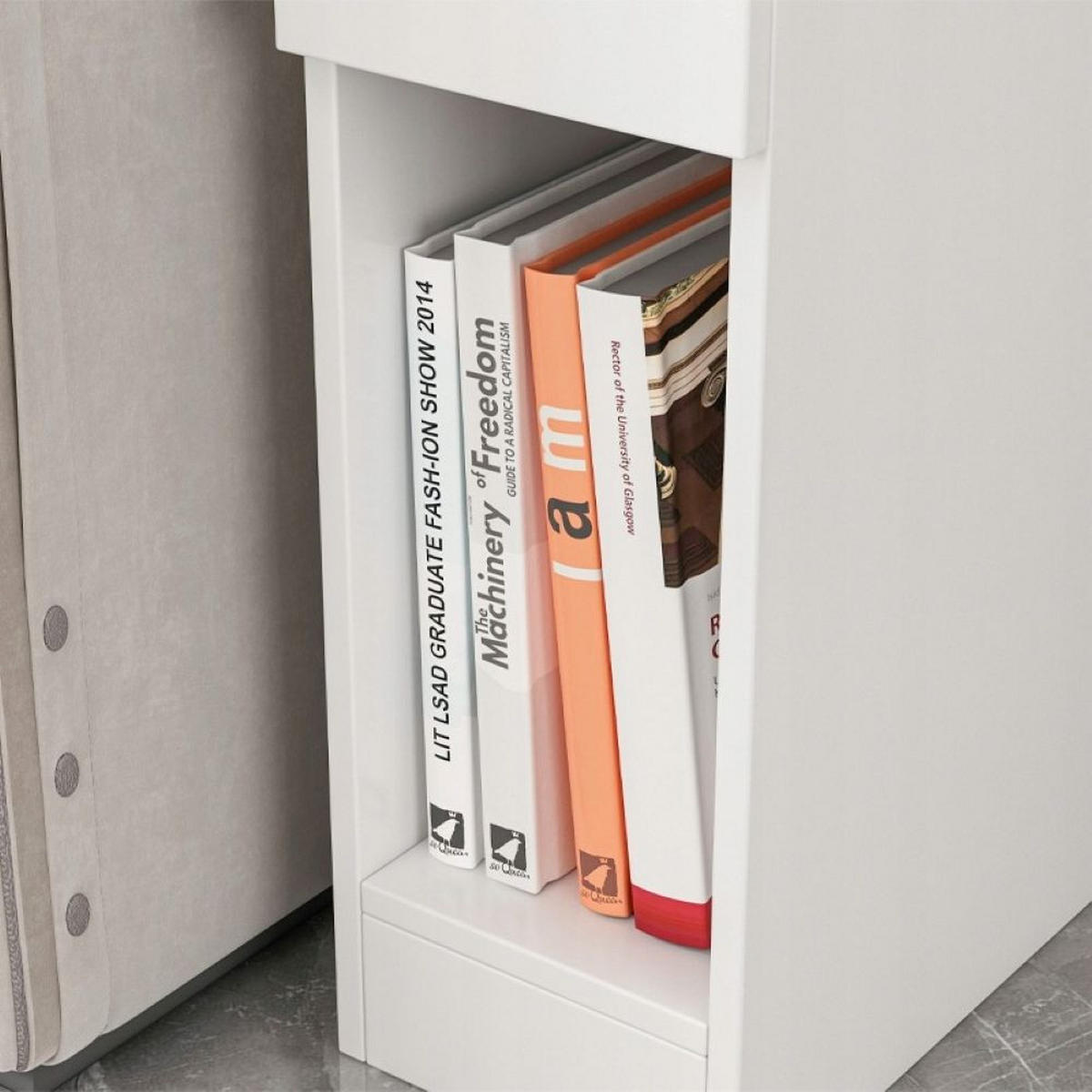 NACHTTISCH, weiß 20/33/60 cm - Weiß, Holzwerkstoff (20/60/33cm)