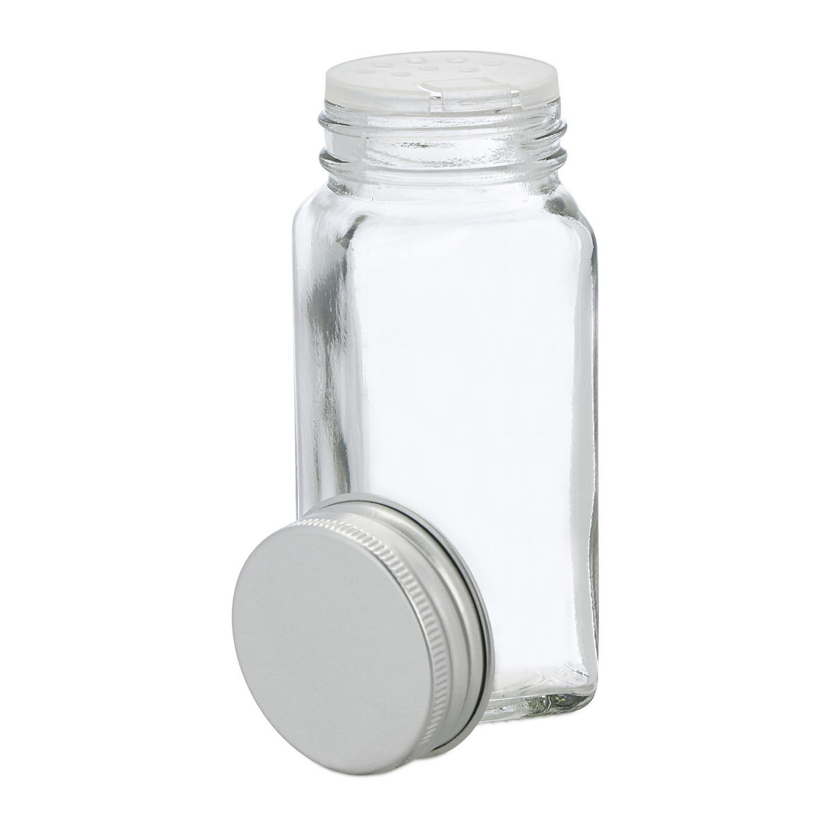 36XSKLENENÉ koreničky - priehľadné, kov/plast (4.5/11/4.5cm) - Relaxdays