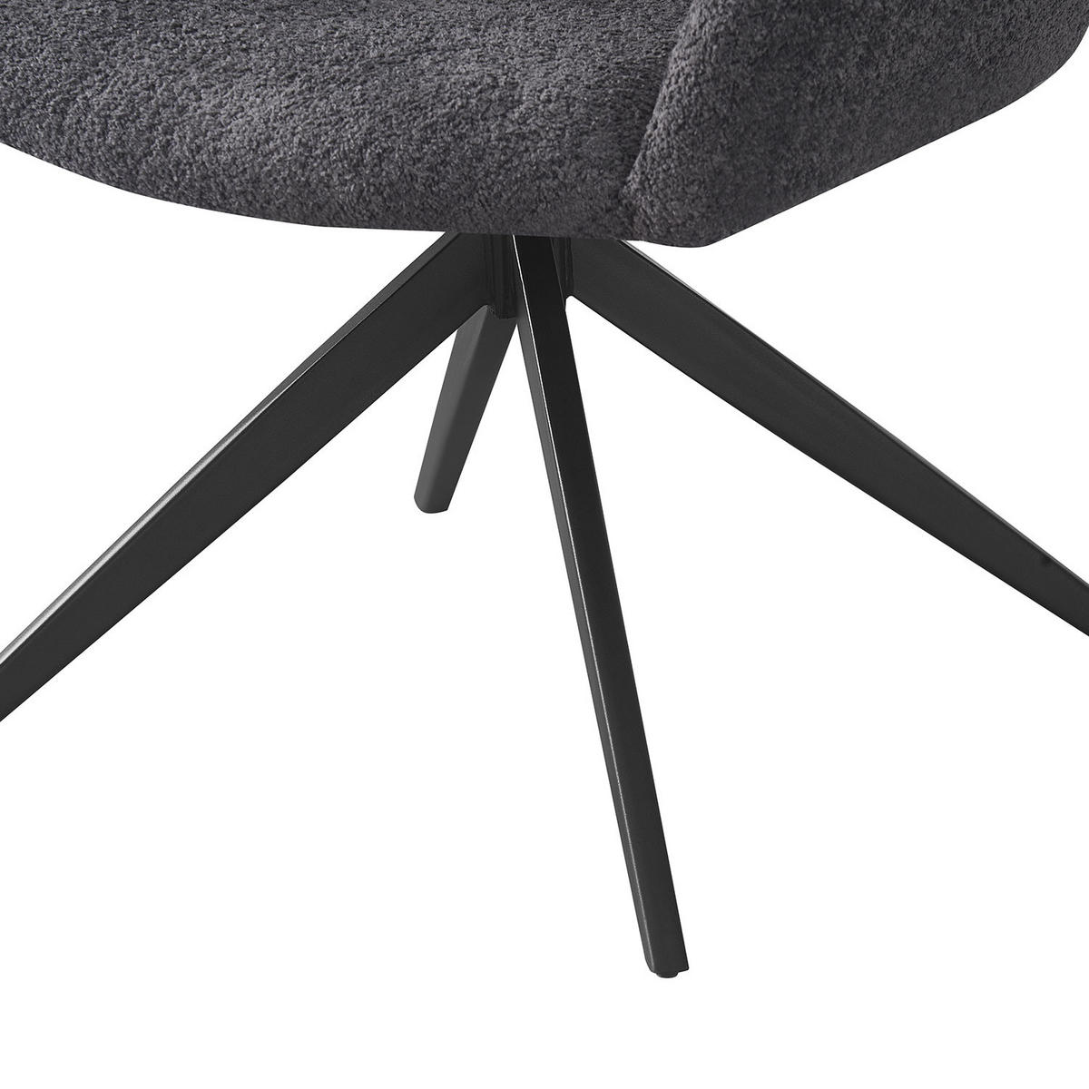 SESSEL LENA Anthrazit - Anthrazit, Leder/Textil (65/80/64cm) - B&D Home
