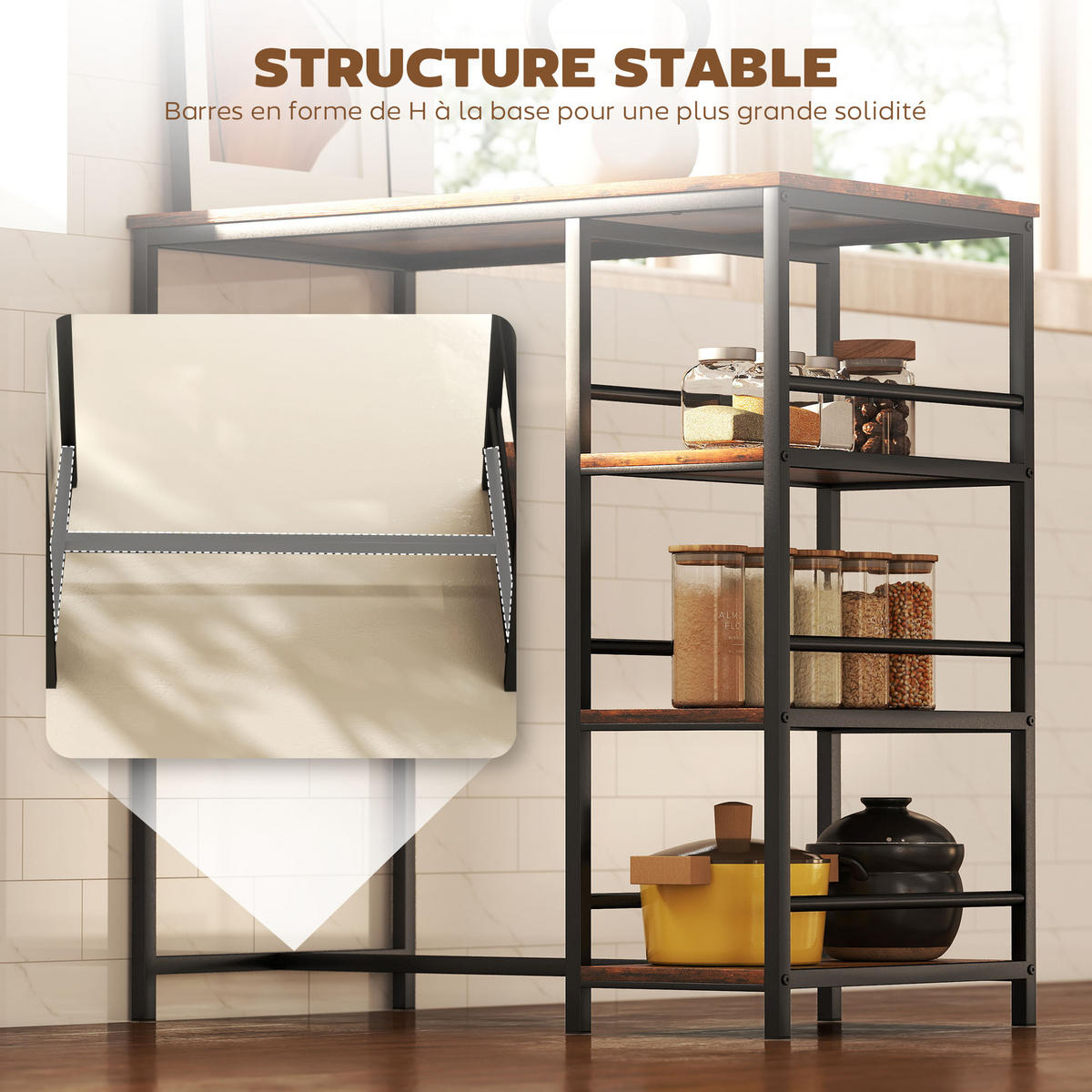 BARTISCH Rustikales Braun 1 Stück - Braun, Kunststoff (90/50/90.5cm) - GiPP
