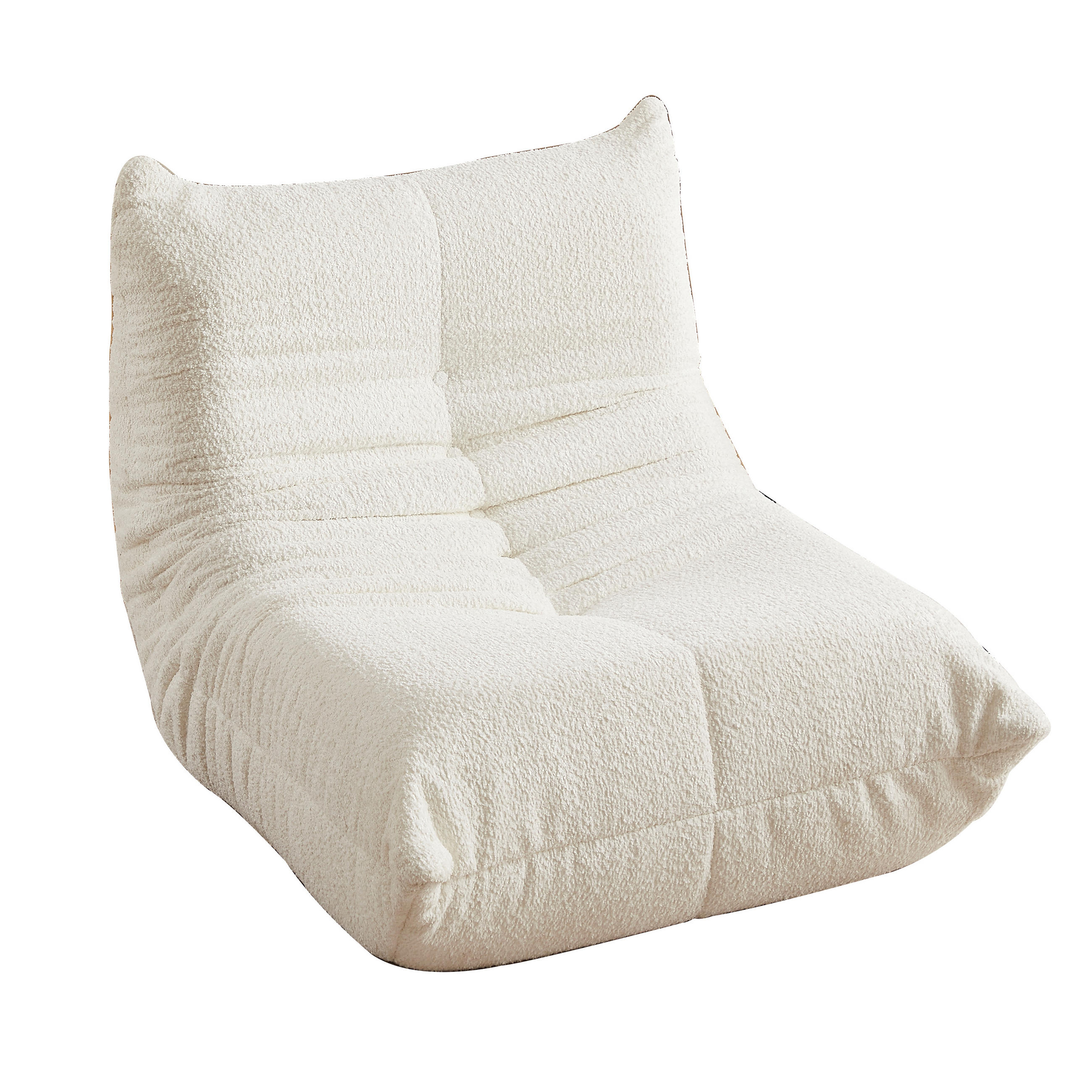 SITZSACK Ergonomischer aus Chenille & Memory-Schaum, Montagefrei - Beige, Textil (94/71/101cm) - Urban Meuble